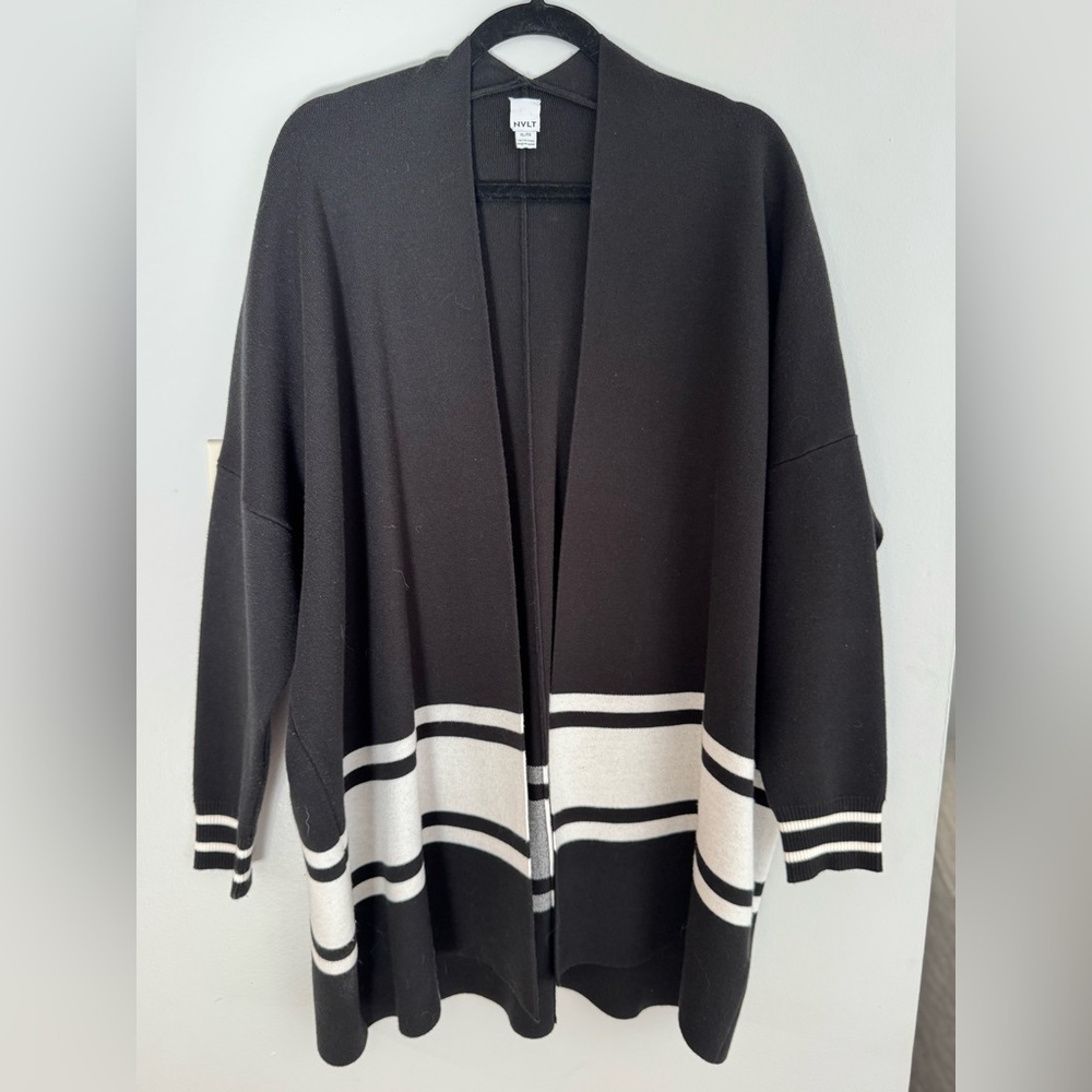 NVLT Black and White Knit Cardigan